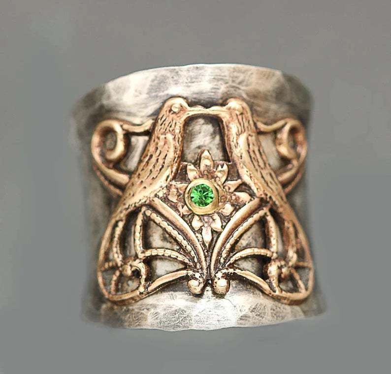 Gold Carved Dragonfly Ring